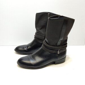 Chaps Gari Mid-Shaft Boots Buckle Strap Zipper Pull-On Style Women's Size 10 VGC